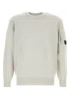 C.p. Company Wool Blend Crew Neck Sweater With Patch Pocket In Gray