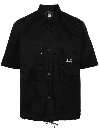 C.p. Company Light Microweave Shirt In Black