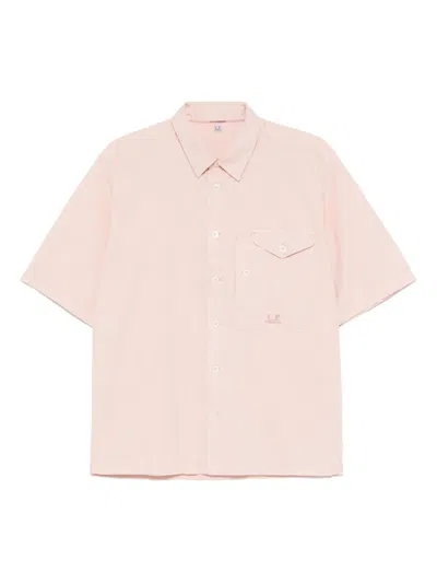 C.p. Company Light Pink Short Sleeve Shirt