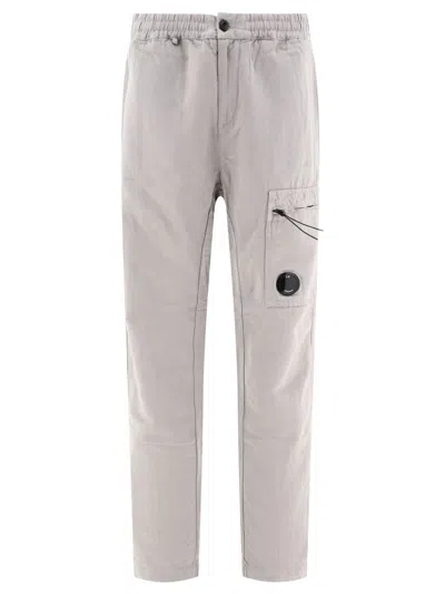 C.p. Company Linen-blend Cargo Trousers In Grey