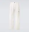 C.p. Company Linen Cargo Pants In White