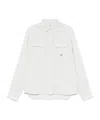 C.p. Company Collared Shirt With Pockets And Long Sleeves In White