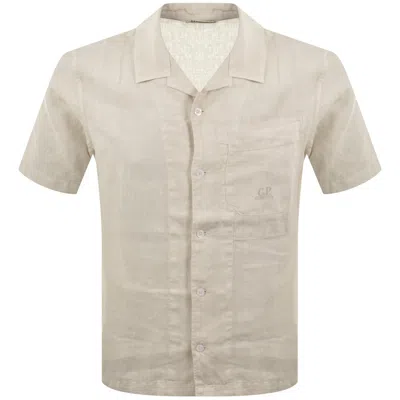 C.p. Company Cp Company Linen Overshirt Beige In Neutral