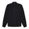 C.p. Company Linen Pocket Shirt In 999 Black