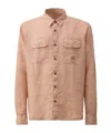 C.p. Company Linen Shirt In Pink