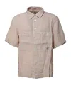 C.p. Company Linen Shirt In Pink