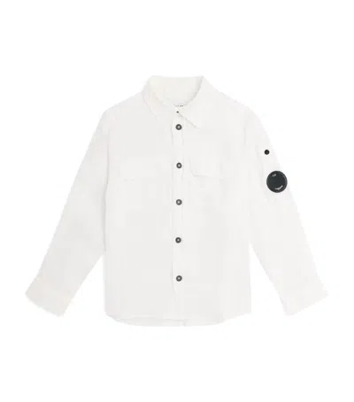 C.p. Company C. P. Company Kids Linen Shirt In White