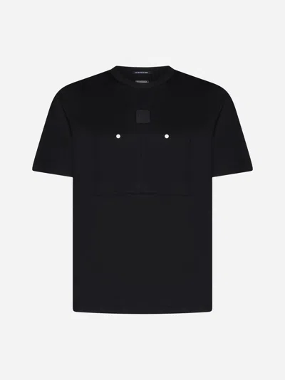 C.p. Company Logo And Pockets Cotton T-shirt In Black