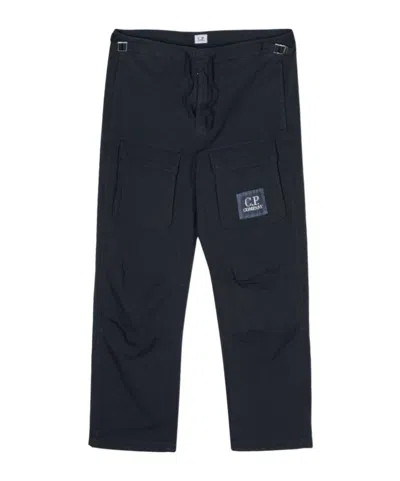 C.p. Company Logo-appliqué Cargo Pants In Blue