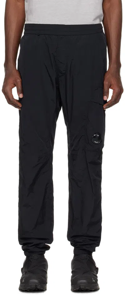 C.p. Company Logo-appliqué Cargo Pants In Black