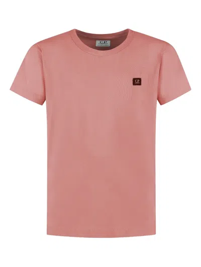 C.p. Company Kids' Logo-appliqué T-shirt In 红色