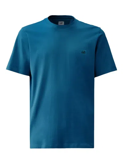 C.p. Company Logo-appliqué T-shirt In Blue
