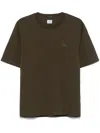 C.p. Company Crew Neck Patch Cotton T-shirt In Green