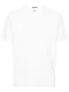 C.p. Company White T-shirt With Logo Embroidered On The Front Tone-on-tone In Cotton Man In White