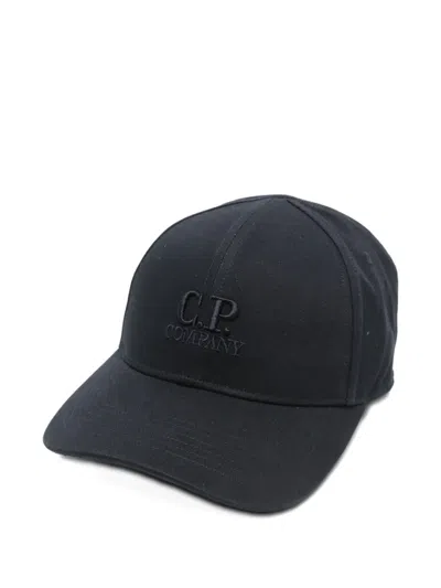 C.p. Company Logo Baseball Cap In Black