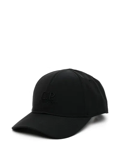 C.p. Company Logo Baseball Cap In Black