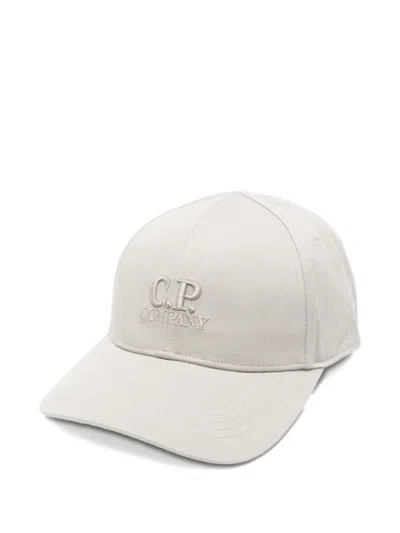 C.p. Company Logo Baseball Cap In Gray
