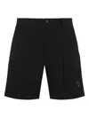 C.p. Company C.p.company Logo Cargo Shorts In Black