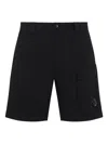 C.p. Company C.p.company Logo Cargo Shorts In Black