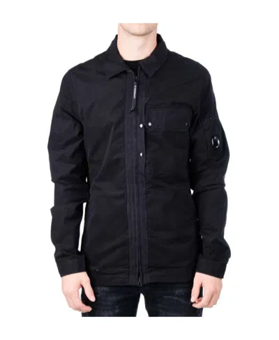 C.p. Company Logo Casual Jacket In Black