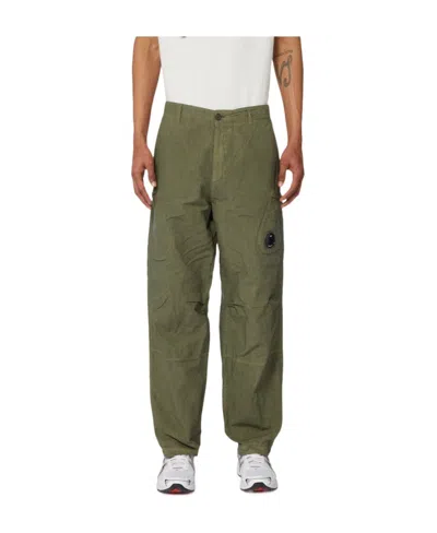 C.p. Company Logo Casual Pants In Green