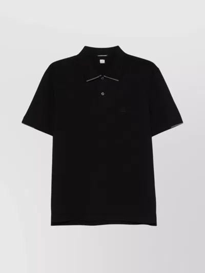 C.P. COMPANY LOGO COTTON BLEND POLO SHIRT