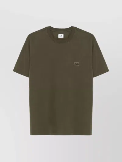 C.p. Company Logo Cotton Crew Neck T-shirt In Ivy Green