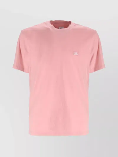 C.p. Company Logo Cotton Crew Neck T-shirt In Pink