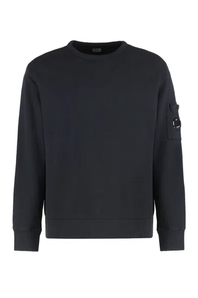 C.P. COMPANY C.P. COMPANY LOGO COTTON CREWNECK SWEATSHIRT