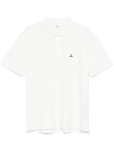 C.p. Company Poloshirt Aus Pikee In White