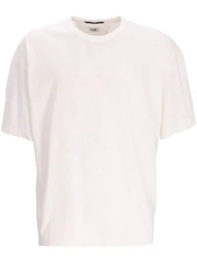 C.p. Company Logo Cotton T-shirt In Neutrals