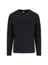 C.p. Company Logo Crewneck Sweater In Black
