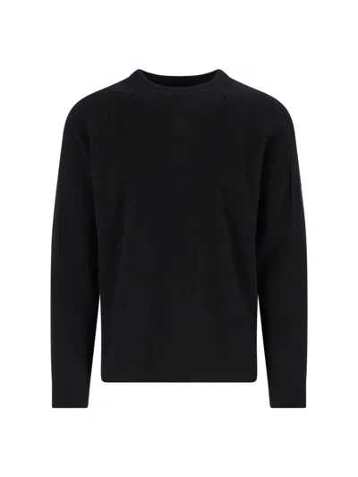 C.p. Company Logo Crewneck Sweater In Black