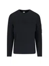 C.p. Company Logo Crewneck Sweater In Black