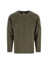 C.p. Company Cappero Crewneck Sweatshirt With Iconic Lens Detail In Green