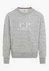 C.p. Company Logo Crewneck Sweatshirt In Gray