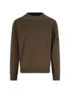C.p. Company Diagonal Raised Fleece Crew Neck Sweatshirt In Brown
