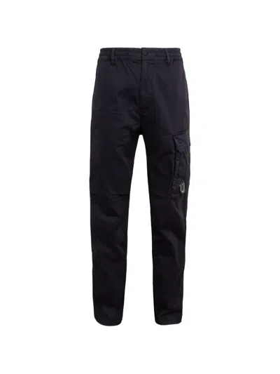 C.p. Company Logo-detail Cargo Pants In Blue