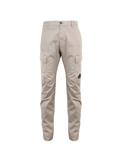 C.p. Company Logo-detail Cargo Pants In Gray