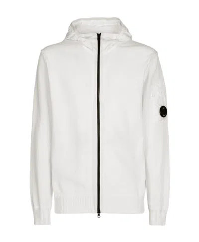 C.P. COMPANY LOGO-DETAIL COTTON HOODIE