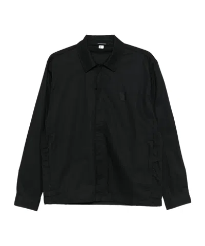 C.P. COMPANY LOGO-DETAIL COTTON JACKET