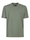 C.p. Company Logo-detail Cotton T-shirt In Green