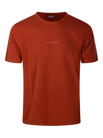 C.p. Company Logo-emblazoned T-shirt In Red
