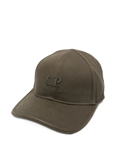 C.p. Company C. P. Company Cappello In Gabardine Di Cotone In Green