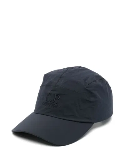 C.p. Company Logo-embroidered Baseball Cap In Blue