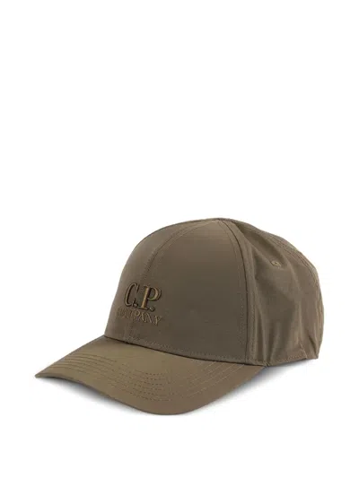 C.p. Company Logo-embroidered Baseball Cap In Gray
