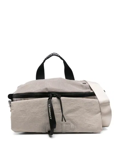 C.p. Company Logo-embroidered Belt Bag In Neutrals