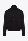 C.p. Company C.p.company Full Button Sweatshirt In Black
