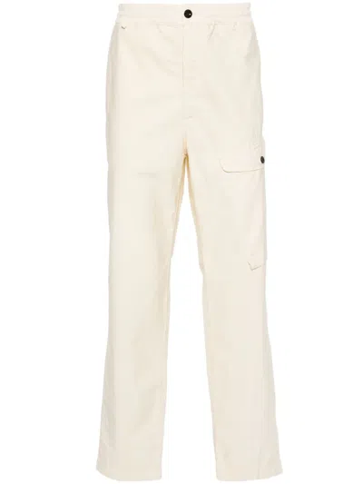 C.p. Company Logo-embroidered Cargo Trousers In Neutrals