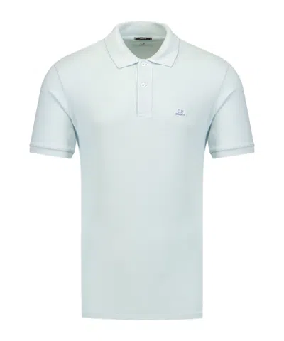 C.p. Company Logo-embroidered Cotton Polo Shirt In White
